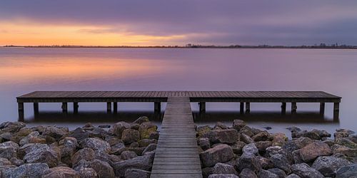 Zonsondergang bij Steendam aan het Schildmeer