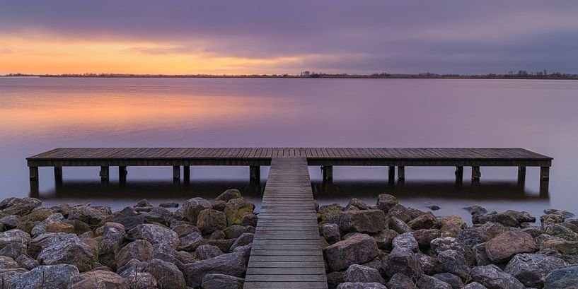 Sunset near Steendam at the Schildmeer by Henk Meijer Photography
