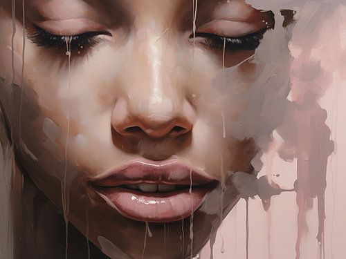 Soft Expression – Abstract portret zacht en kleurrijk