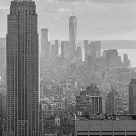 New York City View Schwarz-Weiß I von Harm Roseboom
