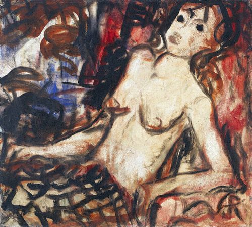 Vrouwelijk naakt, Christian Rohlfs, Um 1918