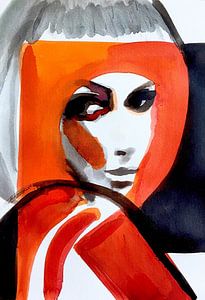 Framed in Orange van Helia Tayebi Art
