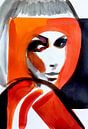 Framed in Orange van Helia Tayebi Art thumbnail
