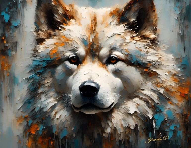 Dog Art - Akita Inu 2 by Johannas Art Creations