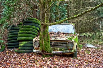 HDR urbex lost in the woods lada 1300