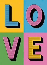 LOVE letters in pop art design by Niklas Maximilian