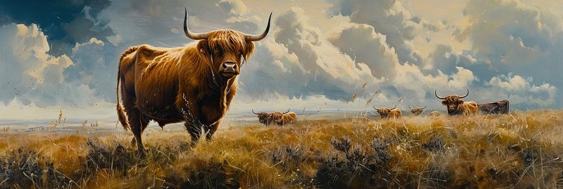 Scottish Highlander Cow by Eye catching paintings