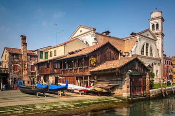 Cour de gondole à Venise sur Rob Boon