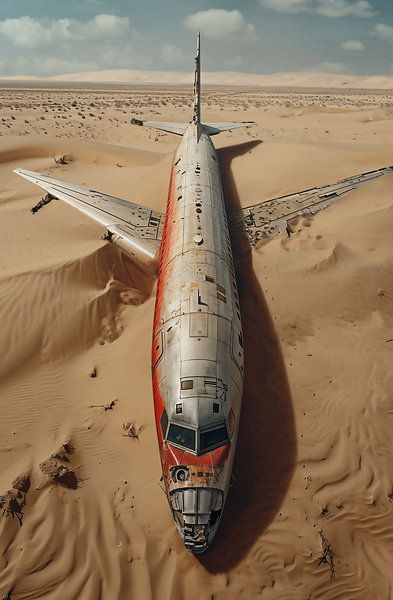 Vliegtuigwrak van fernlichtsicht