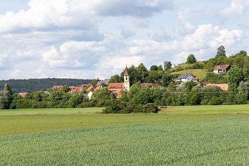 Uitzicht op Bubenheim Treuchtlingen, Duitsland