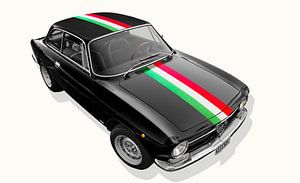 Alfa Romeo GT 1300 Junior avec bandiera italiana sur aRi F. Huber