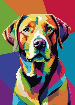 Labrador Retriever Dog Pop Art by MIROKKU