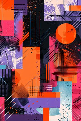 Abstract  met felle kleuren