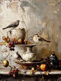 Stilleven met vogels van Carla Van Iersel