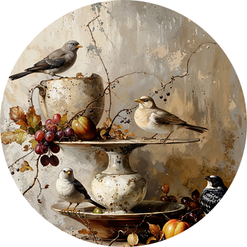 Stilleven met vogels van Carla Van Iersel