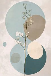 Florale Komposition mit geometrischen Formen von Poster Art Shop