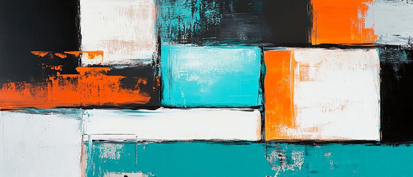 Abstracte compositie in krachtige kleuren van Poster Art Shop