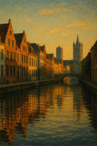 Ghent Golden Hour – Reflections of Light and History by Travel Shop