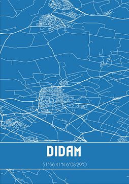 Blauwdruk | Landkaart | Didam (Gelderland) van Rezona