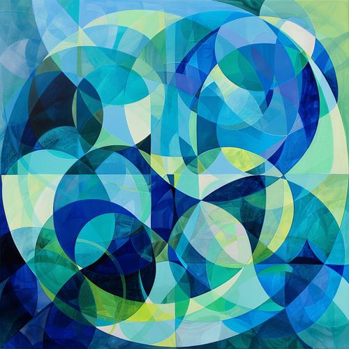 Art abstrait bleu