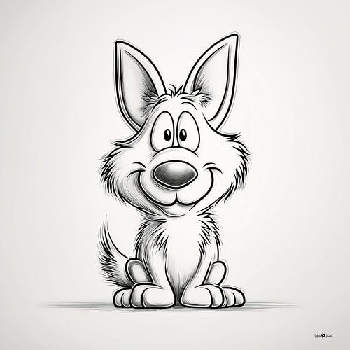 Cartoontje hond