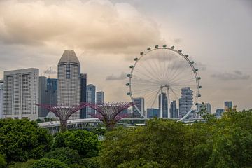 skyline van Singapore van David Esser