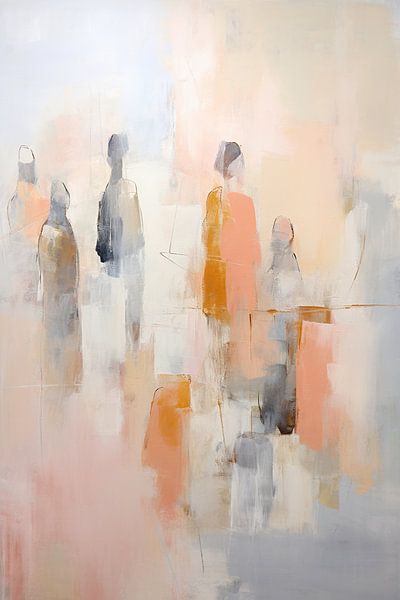 Modern Figures | Reflection by Abstract Painting