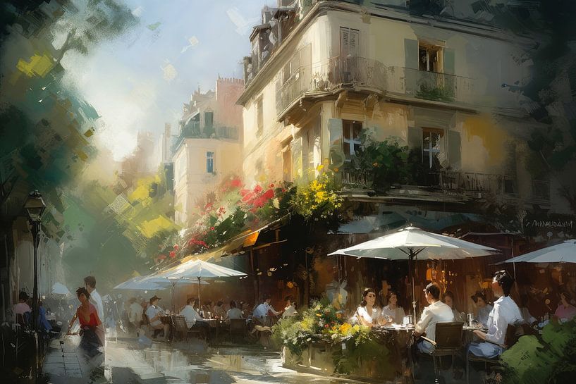 Ein lauer Sommerabend in Paris von Studio Allee