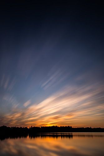 Arhem Sonnenuntergang an den Rijkerswoerdse Plassen.