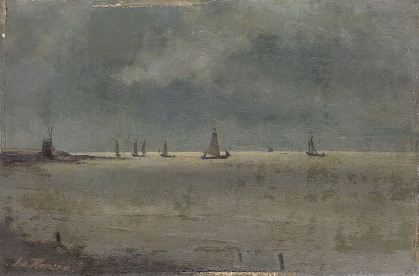 Eduard  Karsen, Zuiderzee, ca 1900 van Atelier Liesjes