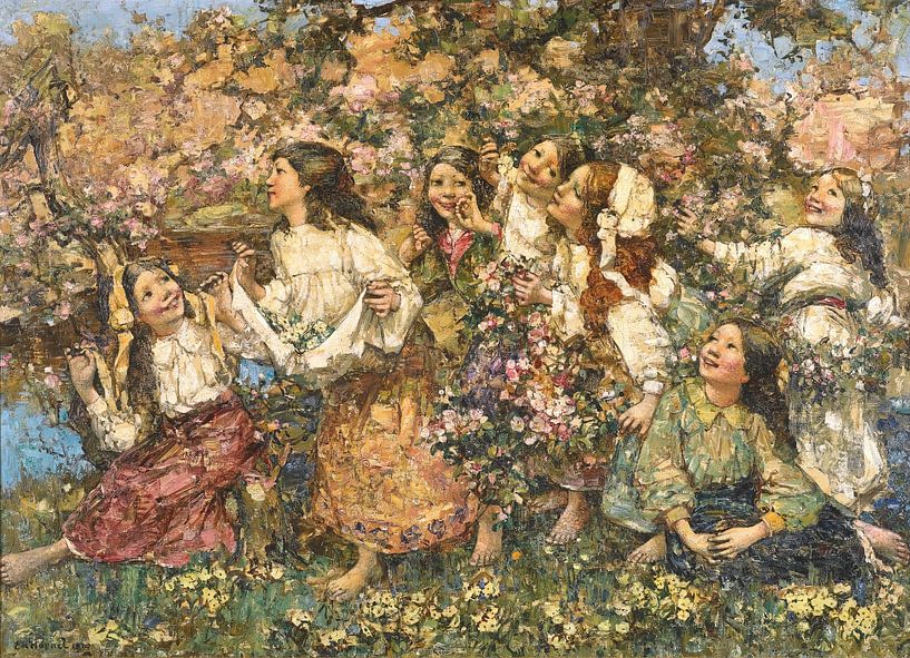 A spring-Time Rondeley, Edward Atkinson Hornel by All the Masters
