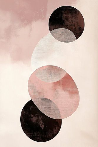 Overlapping Circles in Pink