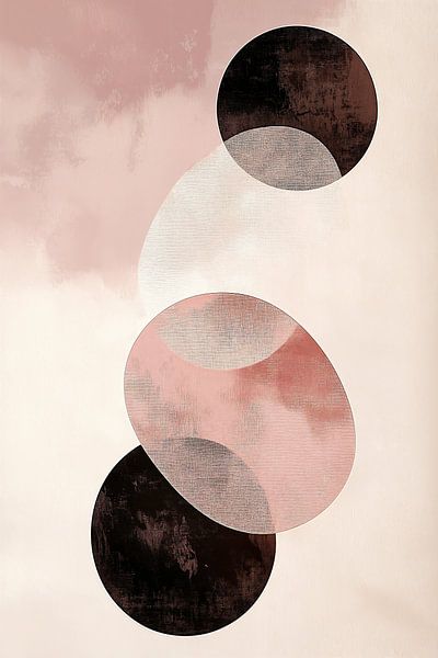 Overlapping Circles in Pink by Studio BB