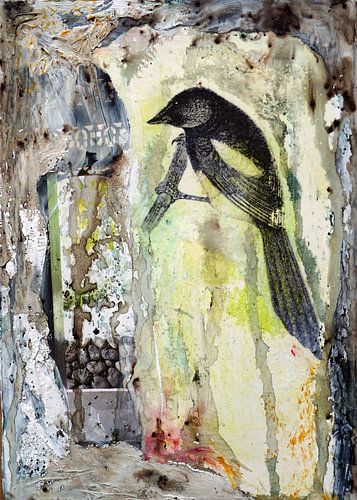 Fantasie omgeving met vogel