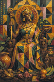 Gemälde der nigerianischen Göttin Ala. von Galerie Hoppenbrouwers