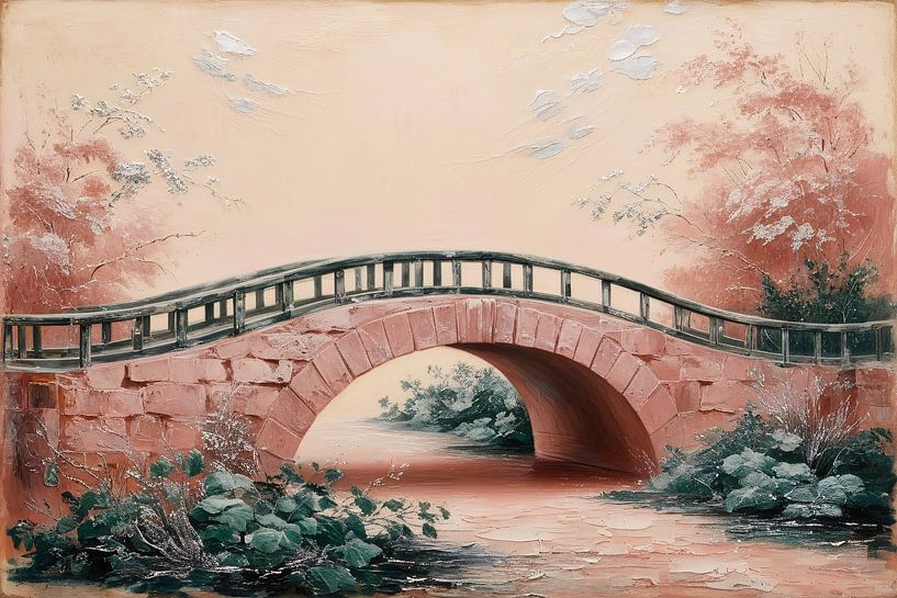 Peinture classique d'un pont en pierre par Art & Soul Creations