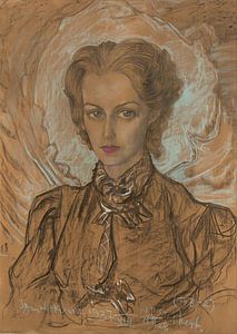 Stanisław Ignacy Witkiewicz - Pani Boreniakowa (Poträt von Hermina Boreniok) (1937)