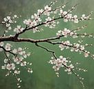 A full cherry blossom branch japandi style. by J.a Dijkstra thumbnail
