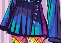 Landschaft Sexy Dessous Anime Popart