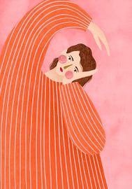 La femme à la robe orange sur Bea Muller