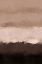 Abstract Horizon. Landscape in taupe, white and brown. by Dina Dankers