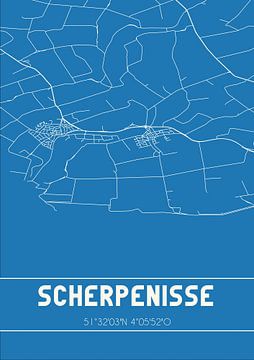 Blueprint | Carte | Scherpenisse (Zeeland) sur Rezona