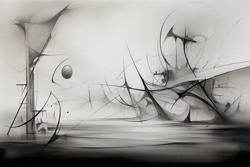 Abstrakt, schwarz-weiß-grau, Minimalismus - 4