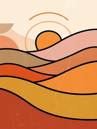 Warme Farbtöne Wüstenhorizont