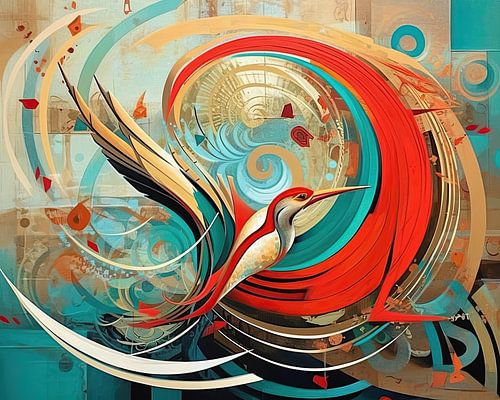 Malerei Abstrakt Kolibri