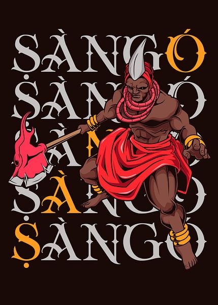 Shango - Yoruba god of thunder and lightning by Pixelbull Design