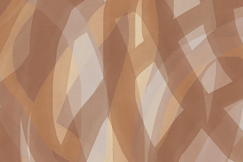Abstract watercolor lines in neutral pastel colors no. 1 by Dina Dankers