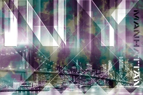 Modern Art BROOKLYN BRIDGE & SKYLINE