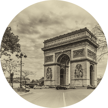 Parijs - Arc de Triomphe (zwartwit)