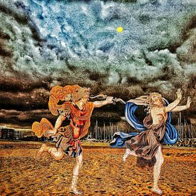 Daphne and Apollo in Cadzand aan Zee by Ruben van Gogh - smartphoneart